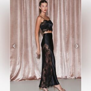 Fleur du Mal Silk & Lace Set XS